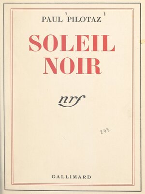 cover image of Soleil noir